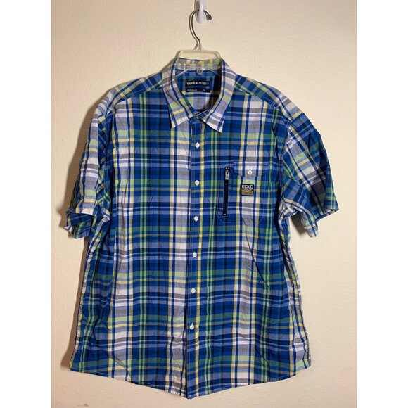 Ecko Unlimited Other - Ecko Unltd Button Up Shirt Short Sleeve Plaid Skater Street Y2K Casual Cotton 3X